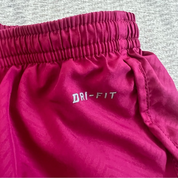 Nike Dri-fit Women’s Magenta Pink Athletic Gym Workout Running Shorts - Picture 4 of 5